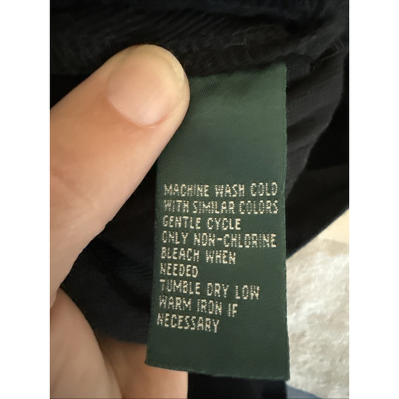 VTG Ralph Lauren Jeans Co Black Denim 6P Embroidered Straight Y2K Zip/btn Womens - Picture 5 of 9